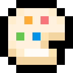 Artist Palette Icon (hand draw, pixel)